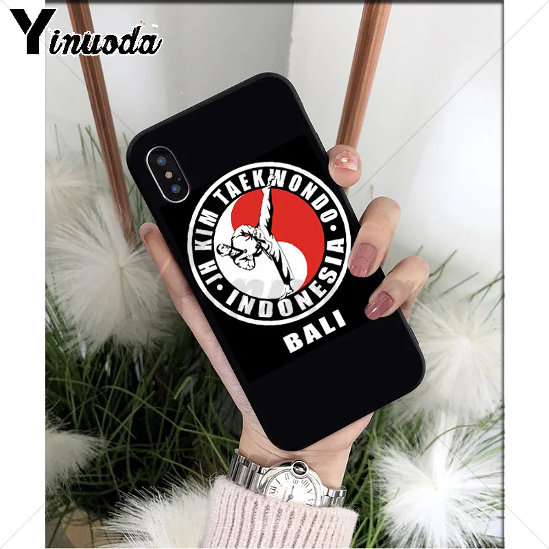 Yinuoda Kungfu тхэквондо ТПУ Мягкий силиконовый чехол для телефона чехол для iPhone X XS MAX 6 6S 7 7plus 8 8Plus 5 5S XR