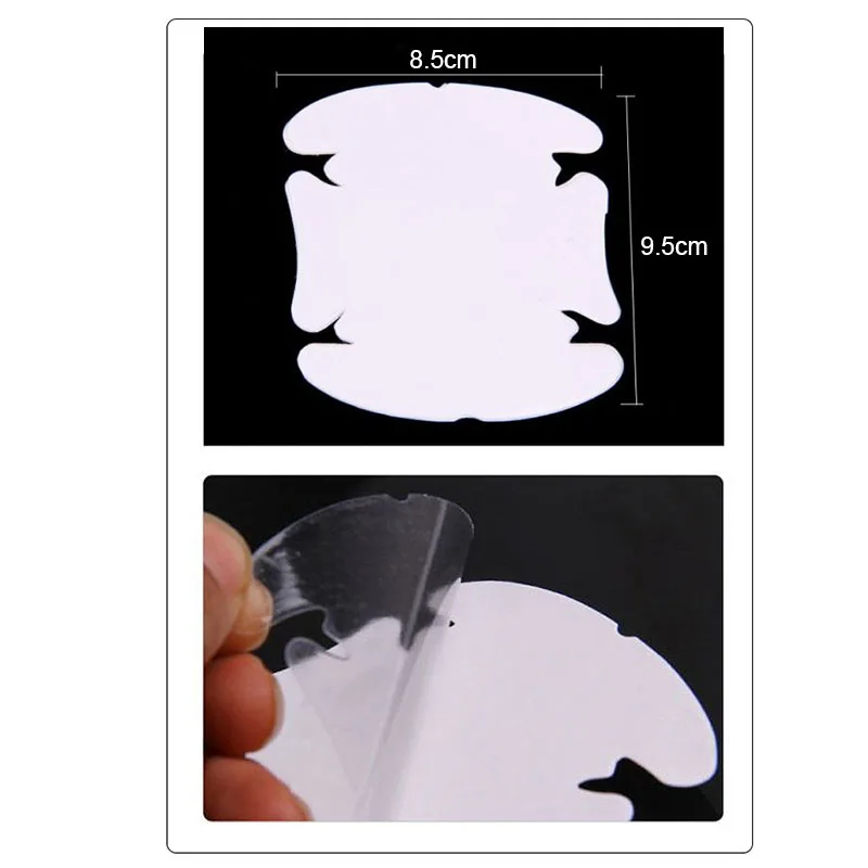 4 шт. Автомобильная дверная ручка Невидимая Прозрачная защитная наклейка против