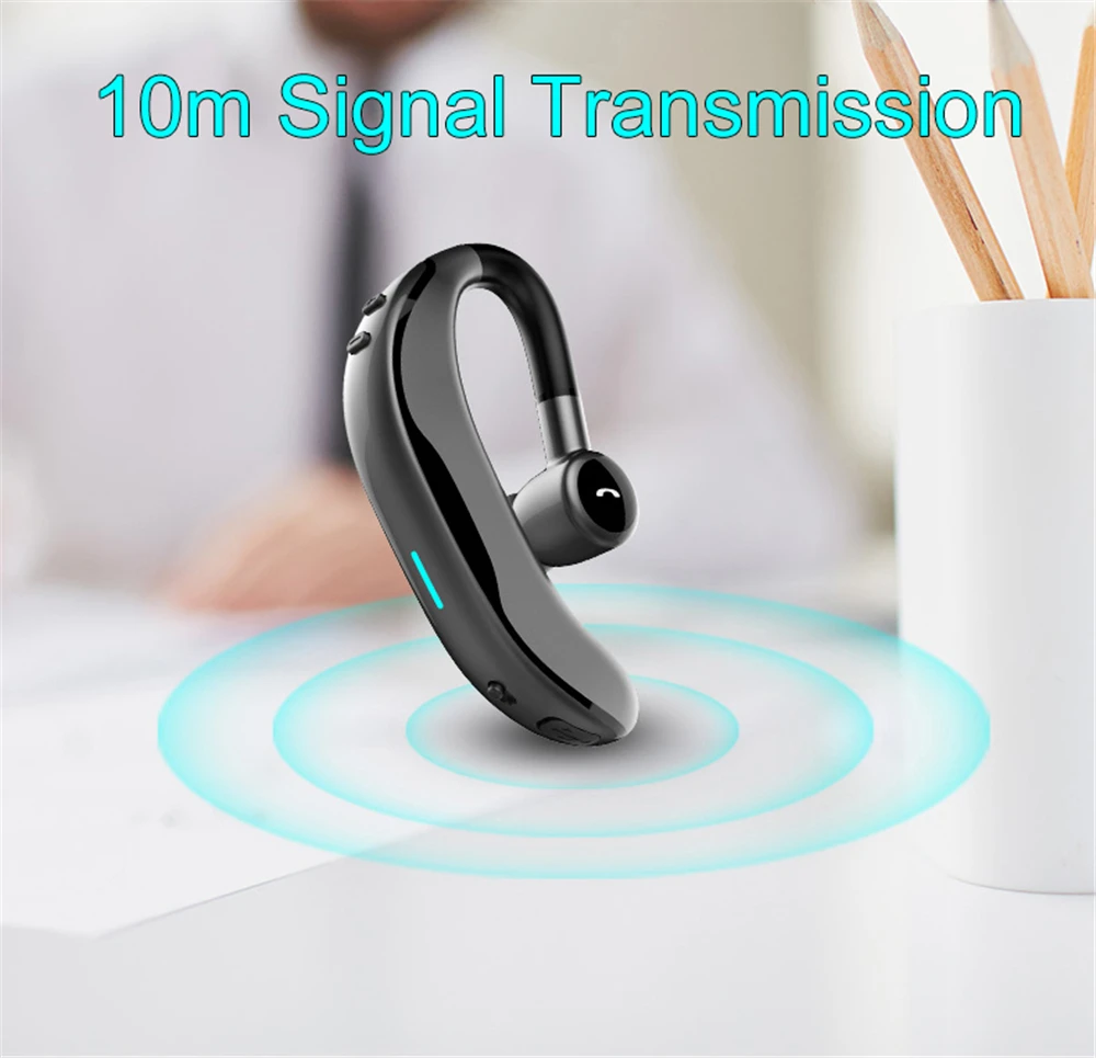 IPUDIS беспроводные наушники-вкладыши с ушным крюком, Bluetooth наушники, 170 мА/ч, одна гарнитура с микрофоном для вождения
