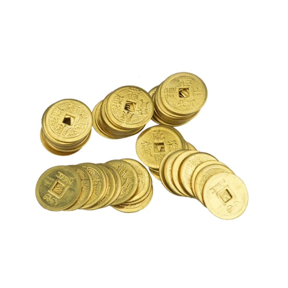 6 шт./компл. Золотой фэн шуй медные монеты для денег улучшения удачи|coin operated arcade