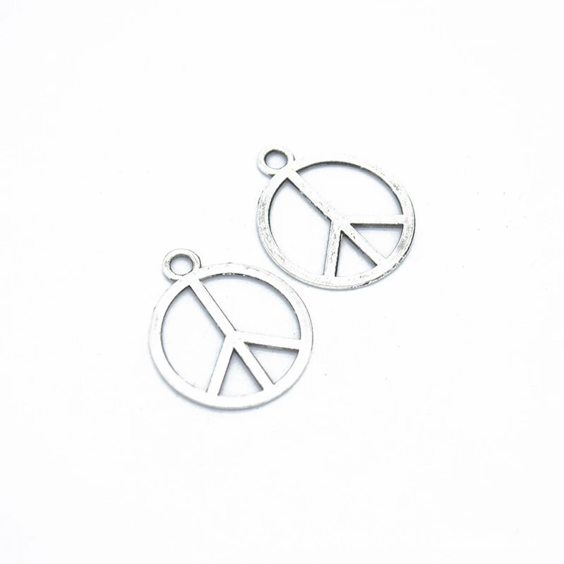 

100pcs Peace Charms DIY Jewelry Making Pendant Fit Bracelets Necklaces Earrings Handmade Crafts