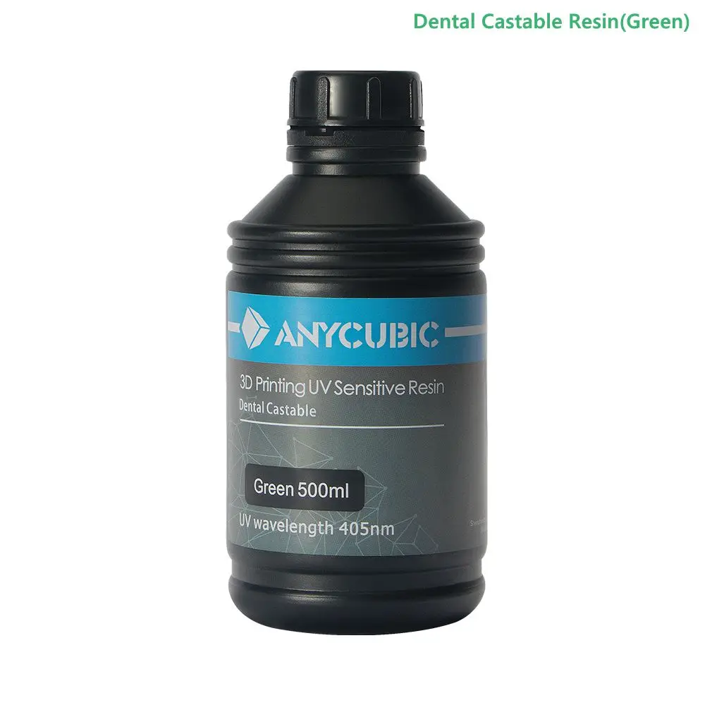 ANYCUBIC 405nm 500 мл Стоматологическая литая не литая УФ смола для 3d принтера Фотон Impressora печатный материал чувствительный ЖК-дисплей