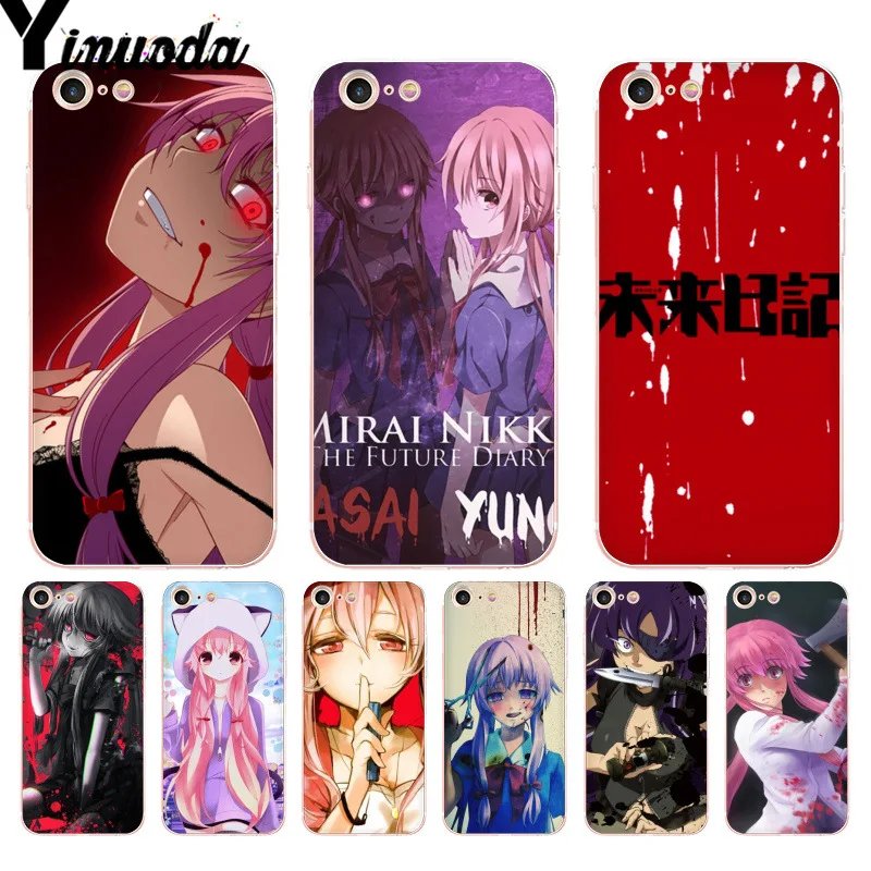 Yinuoda для iphone 7 6 X Чехол аниме Mirai Nikki красочные аксессуары телефона чехол iPhone 8 6S Plus 5