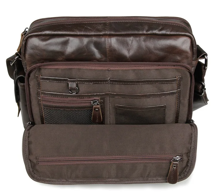 Новинка 2016 винтажные коричневые маленькие мужские сумки-мессенджеры Nesitu из