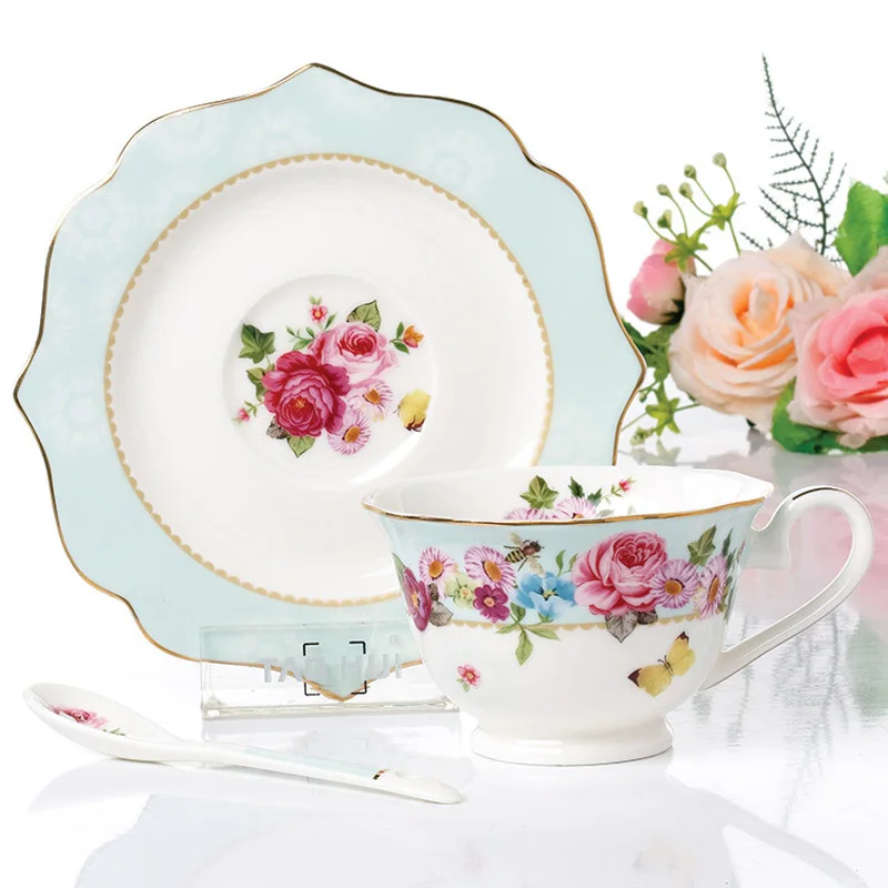 Новый стиль керамические цветочные фарфоровые чайные чашки скотоводство