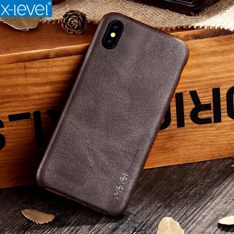 Роскошный кожаный чехол X-Level для iPhone XS/XS Max/XR оригинальный Ультратонкий X деловой