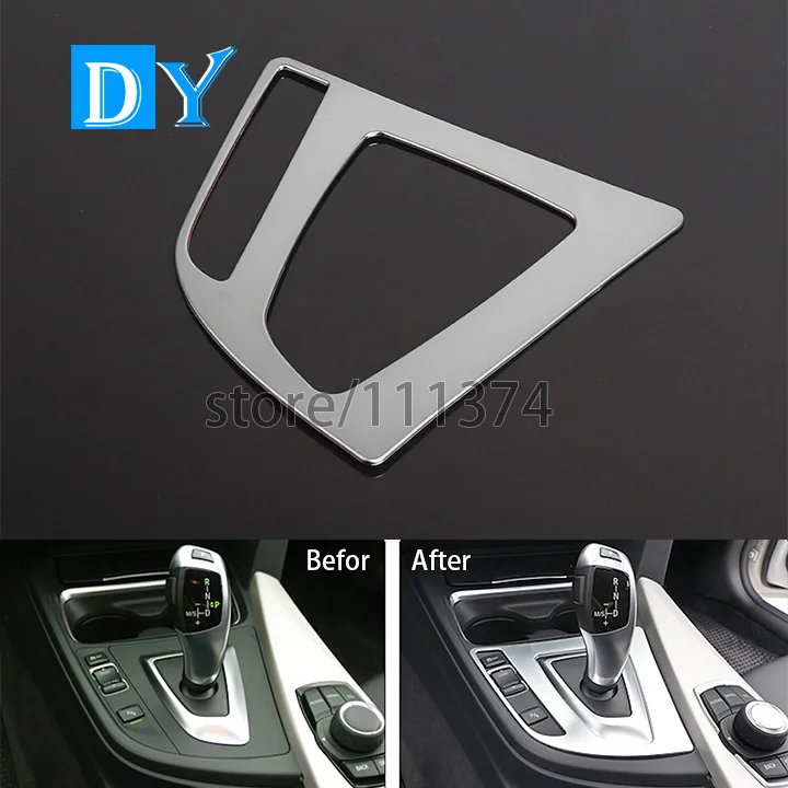 

Автомобильный Стайлинг ABS переключатель передач Панель рамка Обложка декоративная отделка для BMW 3 4 серии F30 F32 F33 2013 2014 2015 хромированная палк...
