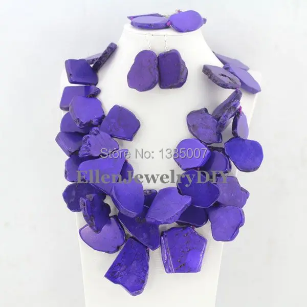 Комплект ювелирных изделий фиолетового цвета ожерелье для подружки невесты