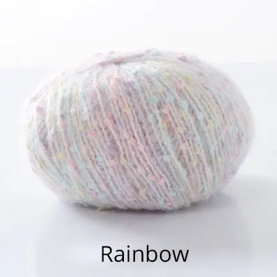 Looen 50 г/шт. DIY ручная вязка мягкая пряжа маленькая точка кукла крючком пряжа шерсть пряжа для вязания одежды Игла DIY Искусство ремесло - Цвет: Rainbow