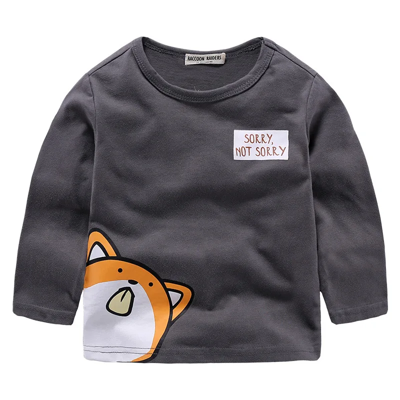 2017 Brand Boys T Shirts Cute Lovely Kids Tops Designer Baby Toddler Long Sleeve Cotton Children Clothes | Детская одежда и обувь