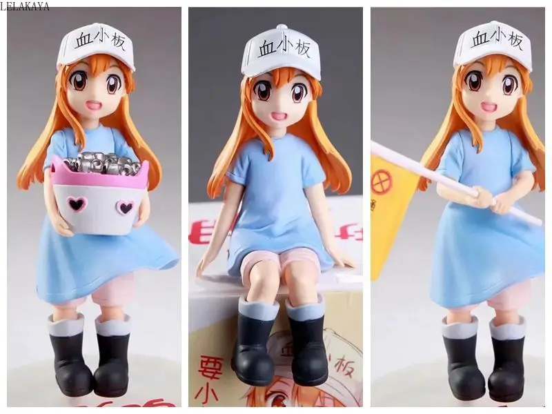 Новое поступление Аниме экшн-фигурки элементы в работе пластинка Hataraku Saibou флаг