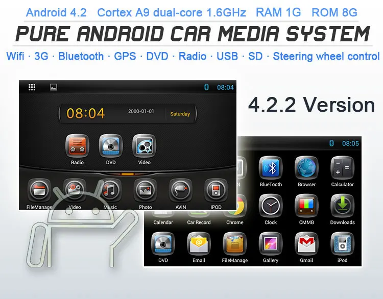 HEPA 2 din Pure Android 4.2 car audio gps for SUZUKI Vitara 2005-2011 with Free map | Автомобили и мотоциклы