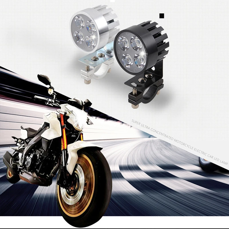 1 пара, светодиодсветодиодный фары для мотоцикла, 12 В, 20 Вт, 2400 лм