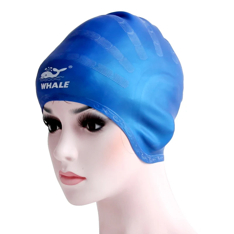 Силиконовая шапочка для плавания Плавание Hat с Ear Guard длинных волос взрослых|swimming