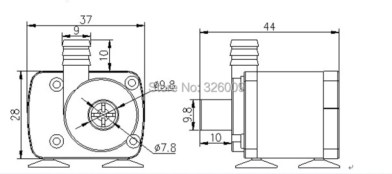 Фото water pump 12V 0.42A Brushless DC Motor for Computer water cooling Sloar system art spring Equipment refrigerating №2
