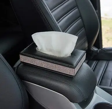 Домашний Автомобиль Bling Стразы Бумага Полотенца коробка для салфеток покрытие