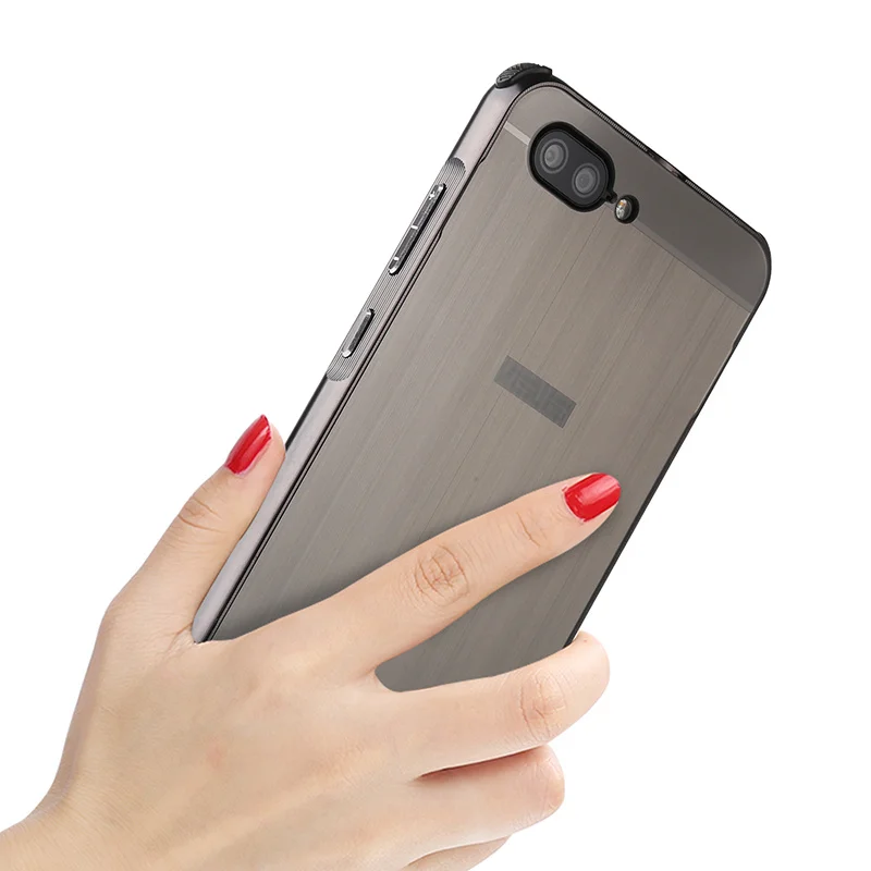 Luxury Aluminum Bumper For ASUS Zenfone 4 max Plus X015D Case Brushed Hard PC Back Cover ZC550TL |