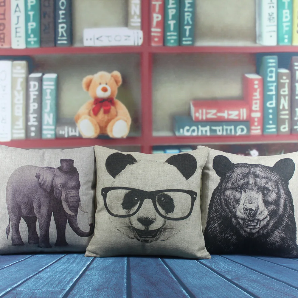 LINKWELL 18 &quotx 18&quot 1 шт. дикие животные панда слон черный медведь домашний декор