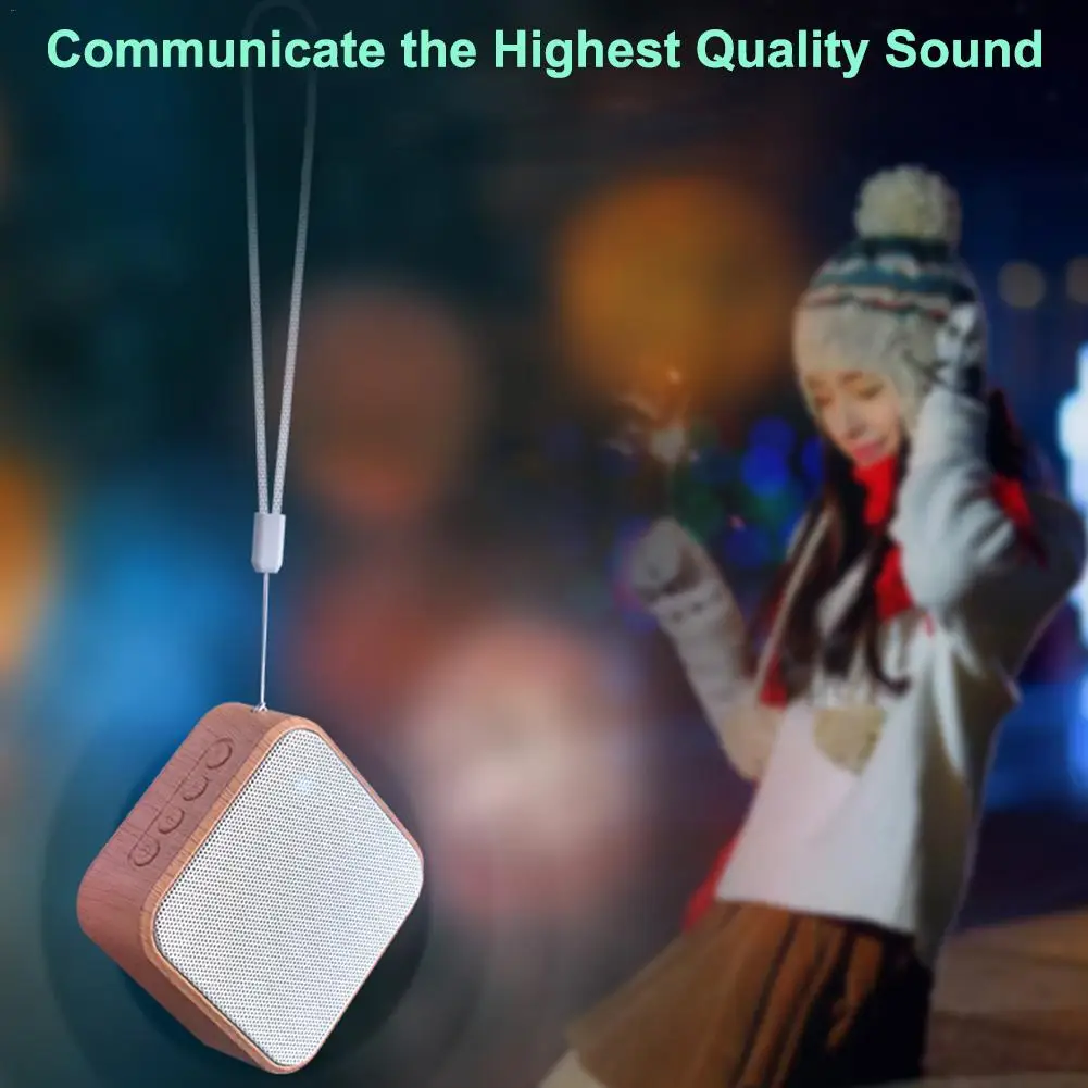 A70 Bluetooth 4,2 деревянный динамик, портативный Bluetooth динамик HD аудио Улучшенный бас дома, путешествия поддержка AUX Tf карта