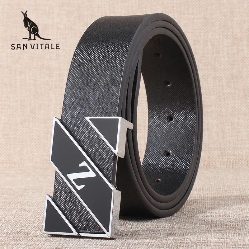 

2017New Brand Designer Belts Men High Quality Cowhide Young Fashion Leather Buckle Men Belt Luxury Bussiness Casual freeshipping