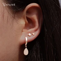vercret sterling silver small hoop earrings mini cartilage earring hoop for women endless hoop earring