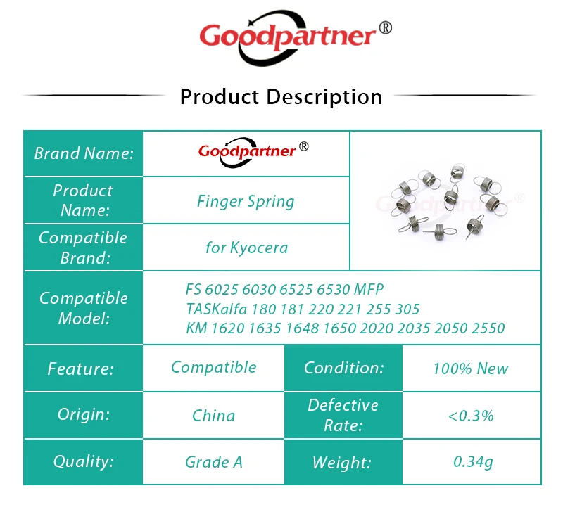 10X Fuser сепарация коготь Пикер палец Весна для Kyocera км 1620 1635 1648 1650 2020 2035 2050 2550 FS 6025 6030