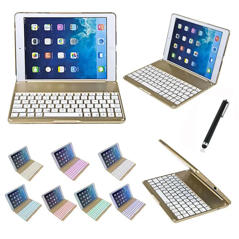 Роскошный алюминиевый защитный чехол-подставка с клавиатурой для Apple iPad 6 Air 2 |