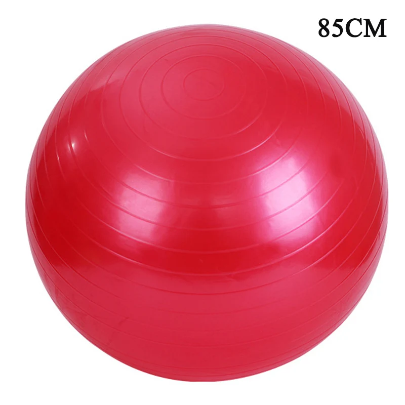 85CM Red Мяч для йоги, для гимнастики и фитнеса, мяч для пилатеса, баланс, упражнения, тренажерный зал, для помещений, для фитнеса, тренировки, йога, ядро, 45-95 см, насос - Цвет: 85CM Red
