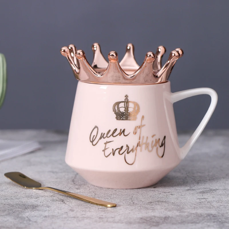 2019 новый стиль Nordic Золотой творческий корона Марк Pink Girl завтрак Кофе Керамика