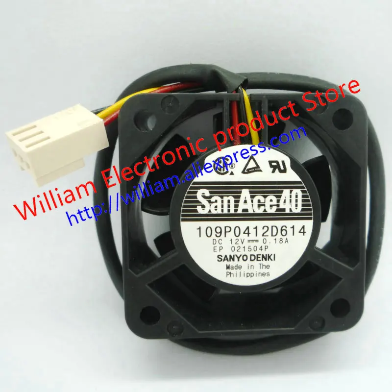 Новый оригинальный Sanyo 40*40*20 мм 109P0412D614 4 см 12V 0.18A 3 линии сигнализации Siginal