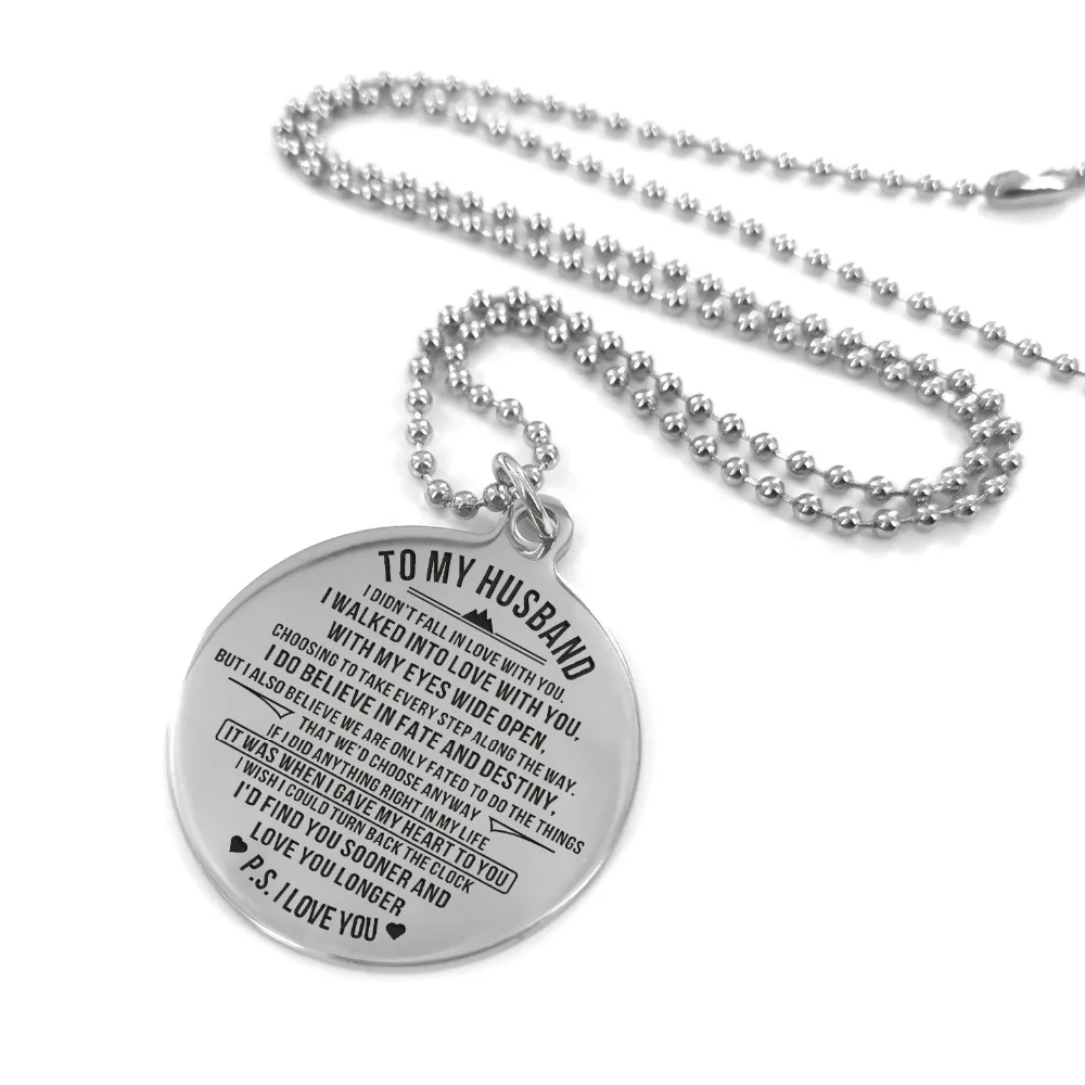 Мужское ожерелье с гравировкой подарок на день рождения годовщину|Шармы| |