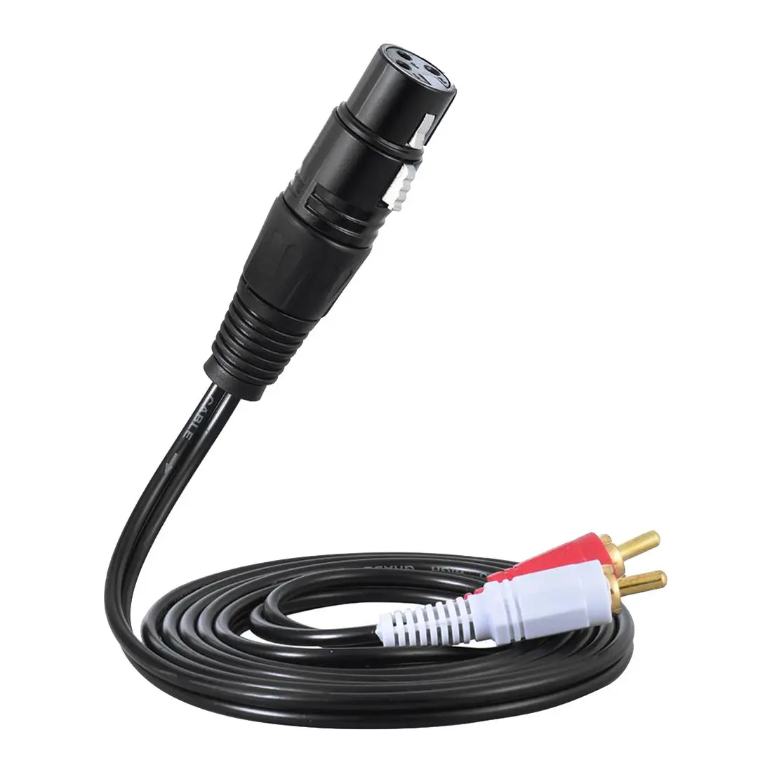1.5 м стерео аудио сплиттер патч y образный кабель Шнур XLR female 2 RCA штекер V6C6|2 rca male|2