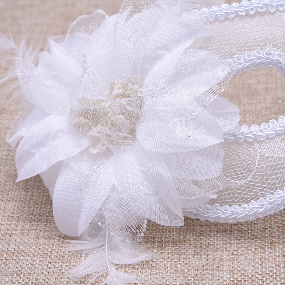 Маска для танцев с боковым цветком женский маскарадный костюм девочек нарядная