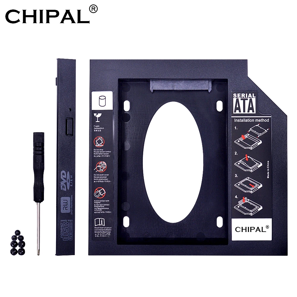 Переходник CHIPAL для второго жесткого диска SATA 3 0 12 7 мм 9 5 2 дюйма HD SSD чехол Корпус