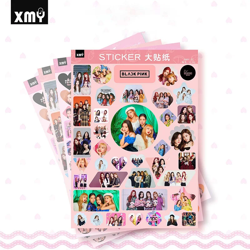 4 шт. Kpop Star BLACKPINK EXO GOT7 дважды наклейки для скрапбукинга альбом Дневник украшения Канцелярские товары школьные принадлежности веер подарки