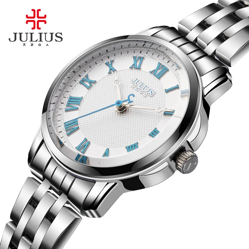 Julius Известная Марка Женщины Часы Класса Люкс Розовое Золото И Серебро Спортивные