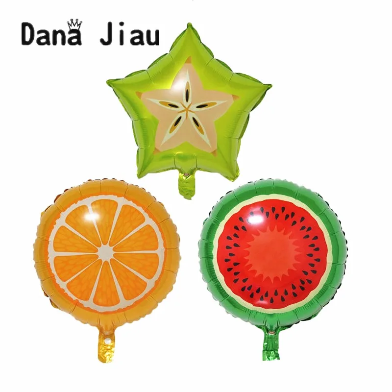 Воздушные шары с фруктами из красного яблока днем рождения арбуз ананас апельсин