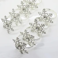 20pcslot shseja snowflake alloy napkin ring wedding party banquet dinner napkin ring christmas decoration supplies