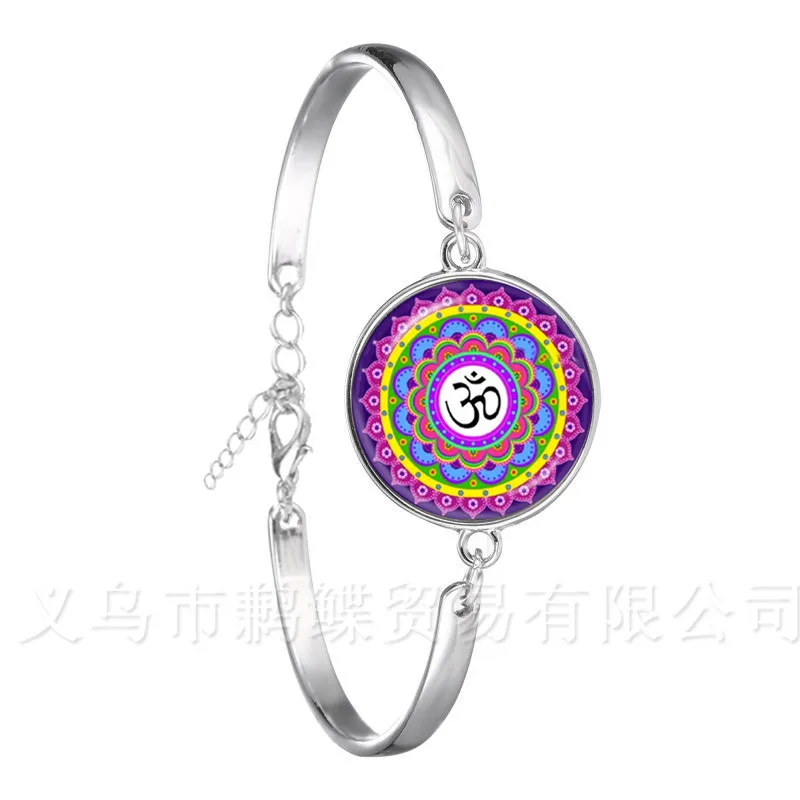 2018 Classic Lotus Mandala Jewelry Bracelet Nail Henna Om Symbol Zen Buddhism Retro Handmade Yoga Gift For Women Girls | Украшения и - Фото №1