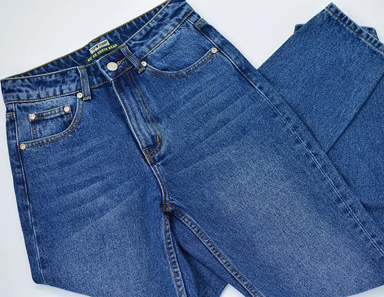 Женские джинсовые брюки LOGAMI с высокой талией|Прямые джинсы| |