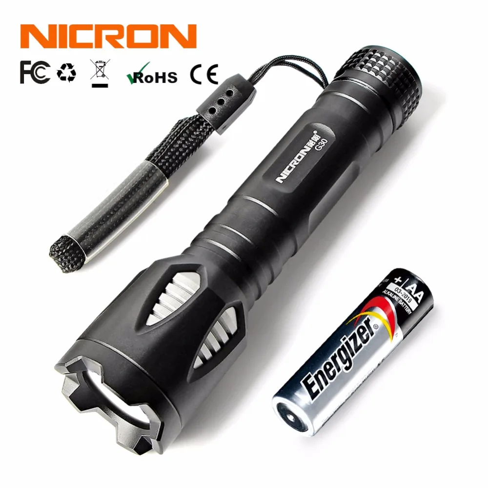 NICRON 1 Вт портативный мини фонарик Алюминиевый Карманный высококачественный