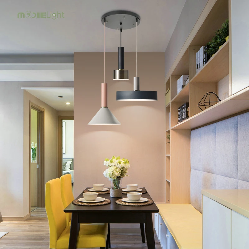 Скандинавские подвесные светильники Macarons для ресторана столовой постмодерн