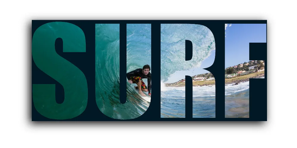 Современная живопись на холсте с принтом Surf без рамки изображением стены в