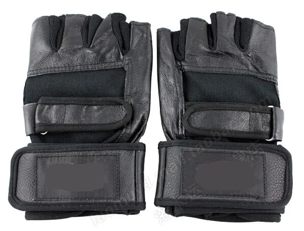 Перчатки из натуральной кожи для тяжелой атлетики фитнеса тренажерного зала