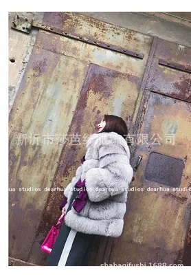 light gray Женское короткое меховое зимнее пальто из искусственного меха размера плюс, стоячий воротник, длинный рукав, шуба из искусственного лисьего меха, весенние модные вечерние пальто - Цвет: light gray