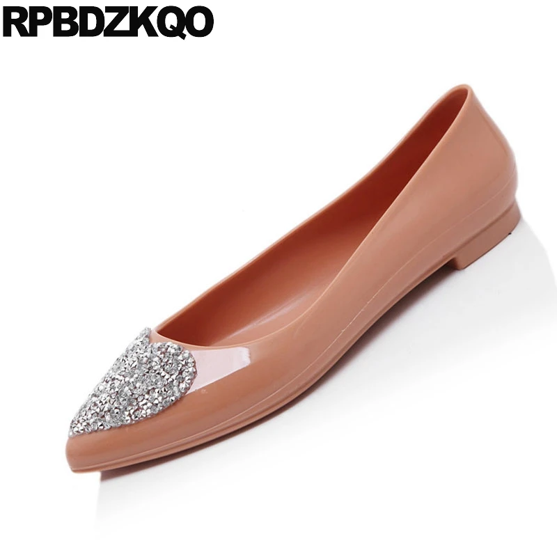 розовый Bling дешево женщин Остроконечные черный горный хрусталь большой размер