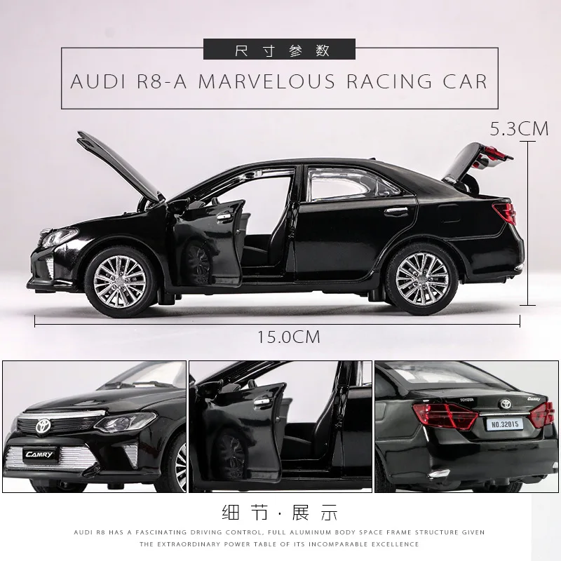 Новинка 1/32 литой автомобиль Camry из сплава модель автомобиля игрушки для детей