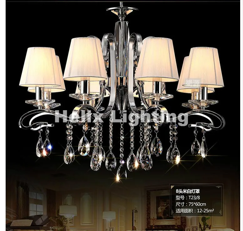 Новая современная роскошная винтажная хрустальная люстра E14 AC светодиодная