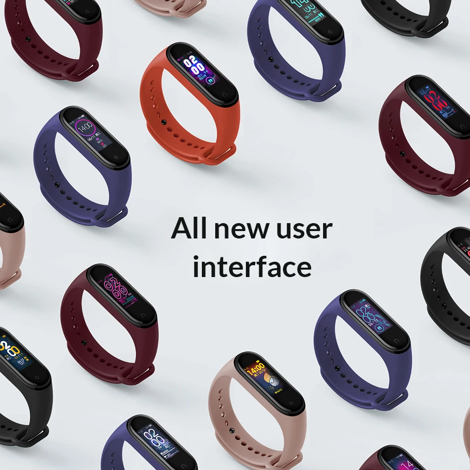 Фитнес браслет Xiaomi Mi Band 4 смарт Bluetooth 5 0 с цветным сенсорным экраном AMOLED 50 м