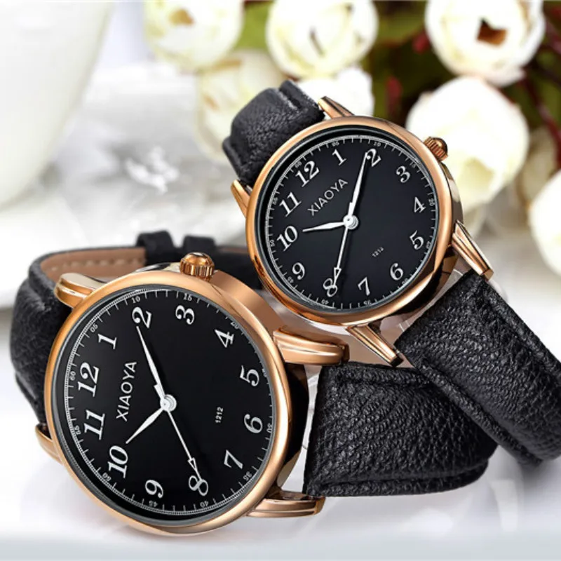 Хит продаж часы для часов женские мужские влюбленных 4 вида стилей розовое золото